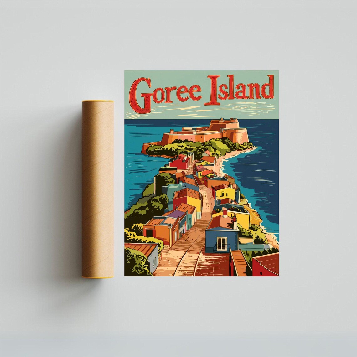 Goree Island Vintage Travel Poster, Senegal Travel Poster - Image 4