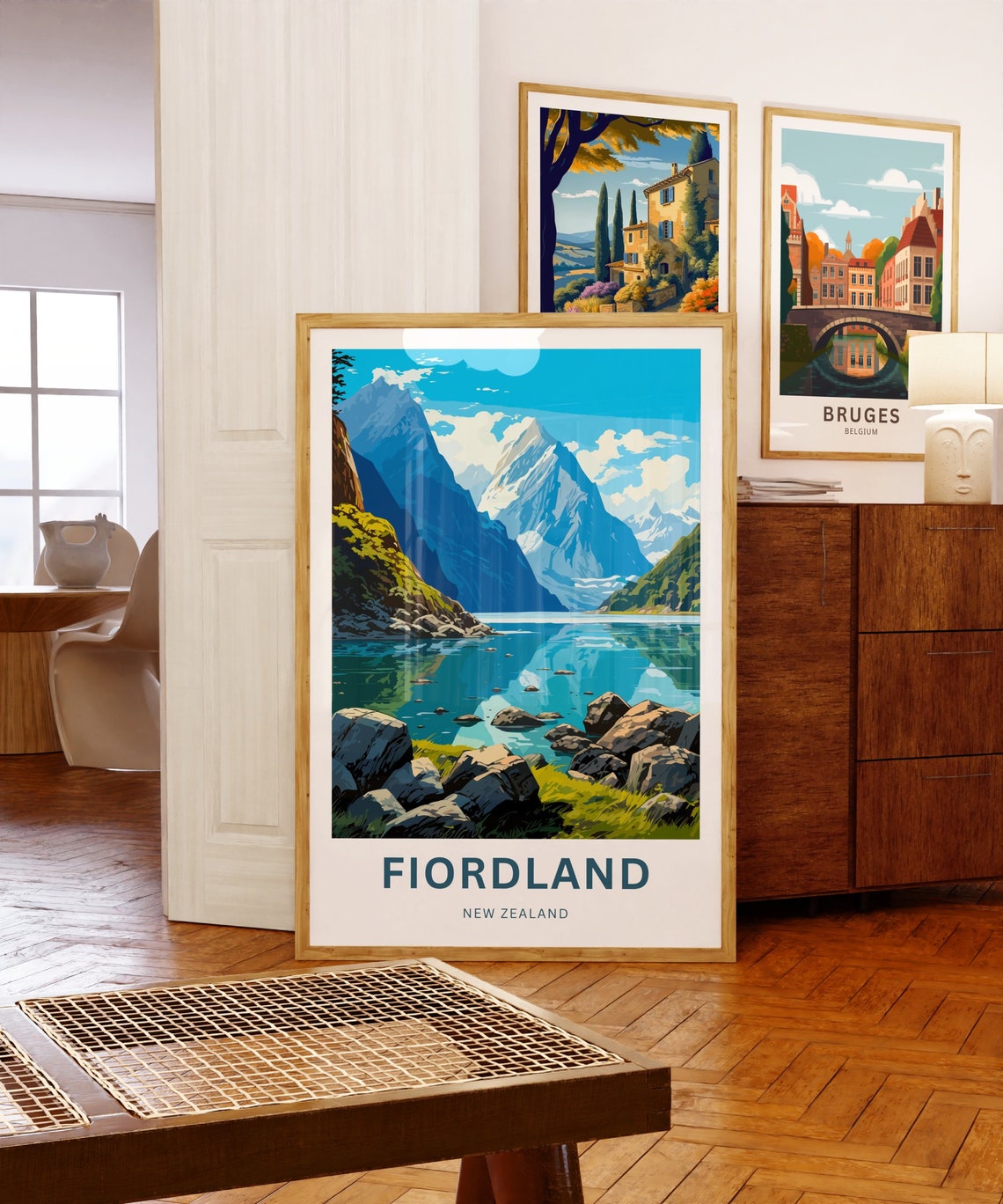 Fiordland New Zealand Towering Fiord Peaks Personalized Poster - Image 5