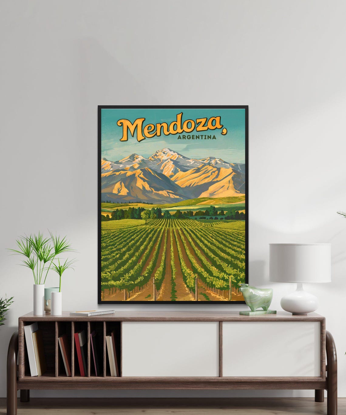 Mendoza Vintage Travel Poster Mendoza Print Argentina Wall Art Framed Gift Argentina Present - Image 2