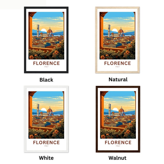 Florence Italy Present Travel Poster