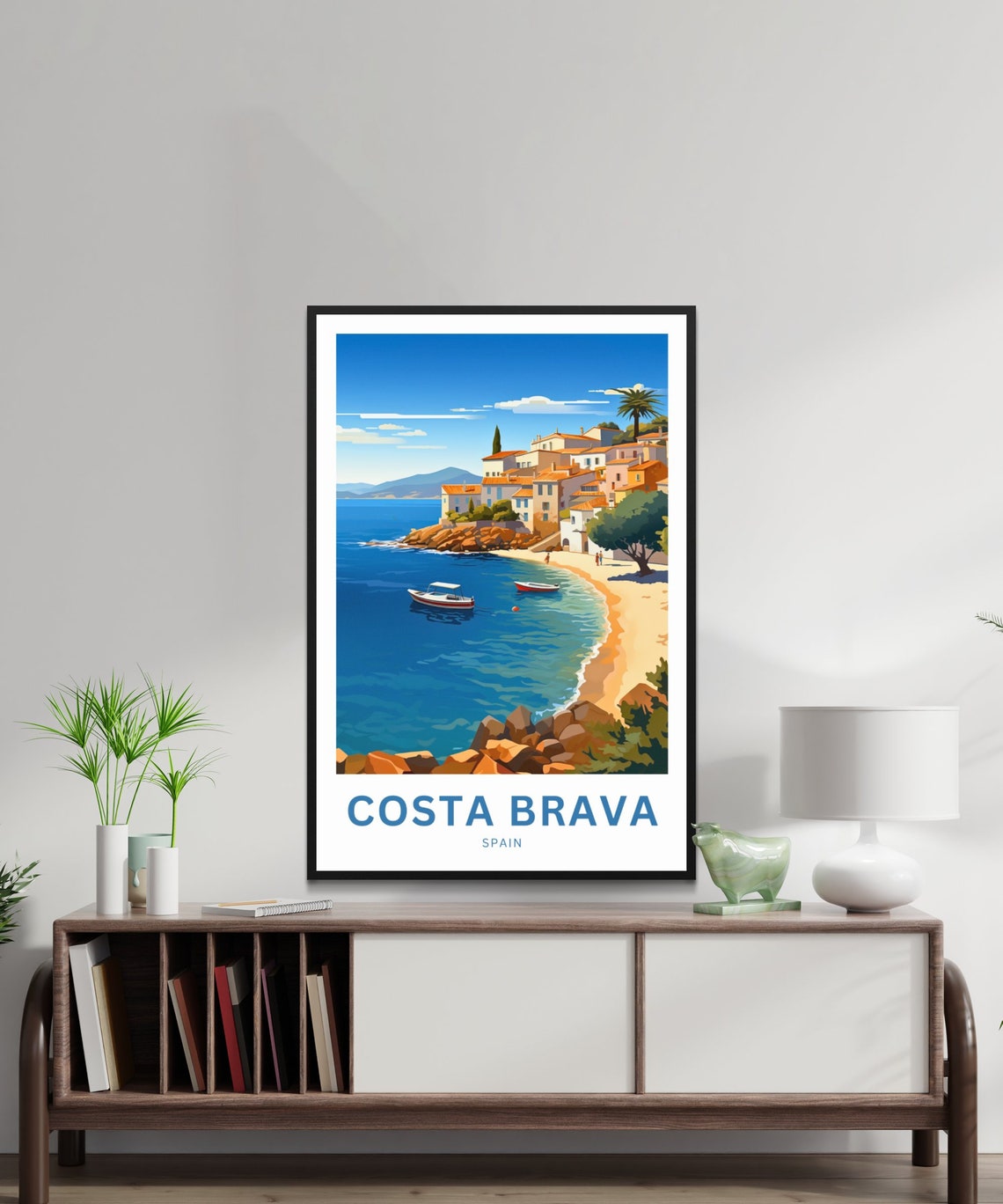 Personalized Costa Brava Spain Beach Village Custom Travel Poster Art - Image 2