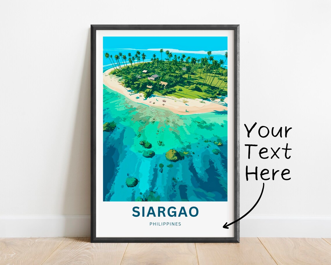 Siargao Personalized Travel Poster, Philippines Wall Art