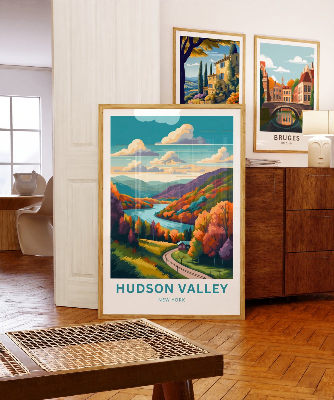 Hudson Valley New York Autumn River Hills Fall Foliage Poster - Image 5