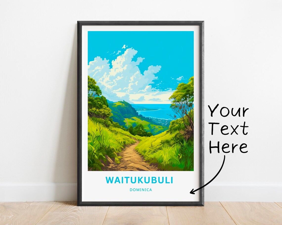 Waitukubuli Dominica Green Valley Coastal Trail View Travel Poster