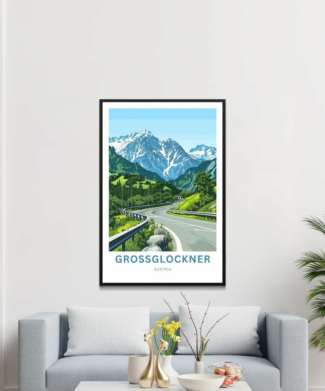Grossglockner Austria Custom Alpine Pass Scenic Roadway Poster - Image 3