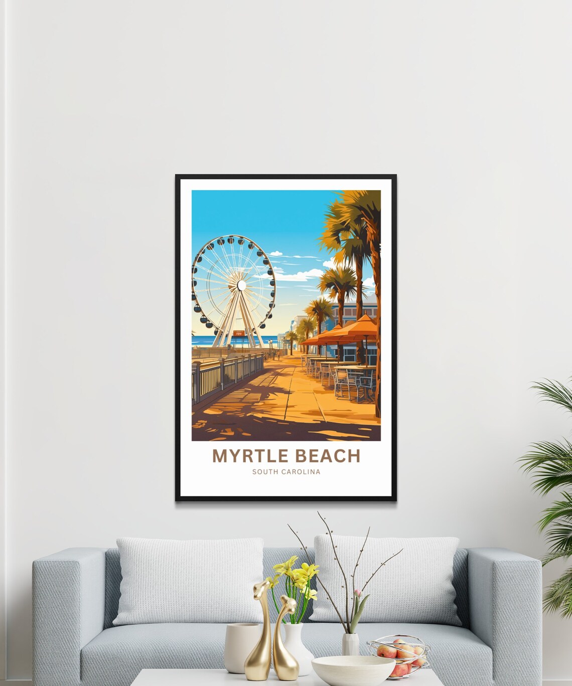Personalized Myrtle Beach Travel Poster, South Carolina - Image 4