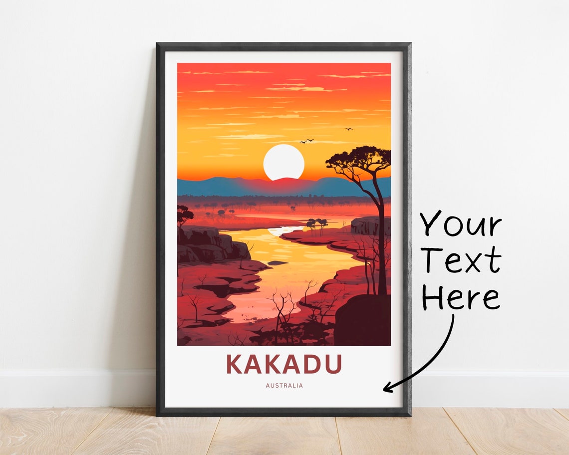 Kakadu National Park Sunset River Custom Travel Poster Australia