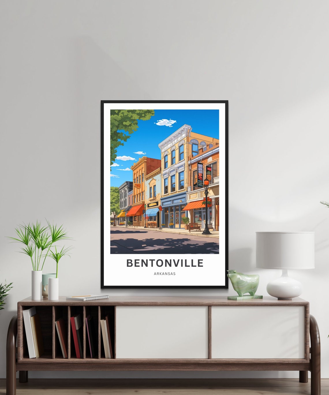 Bentonville Arkansas Historic Downtown Main Street Shops Poster - Image 2
