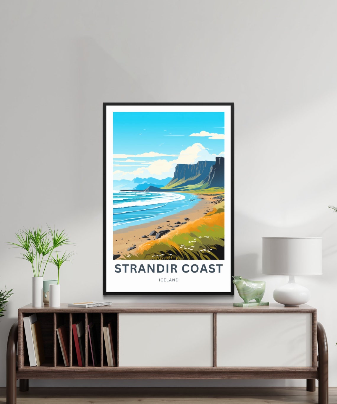 Strandir Coast Iceland Scenic Sea Cliffs Beach Ocean Art Poster - Image 2