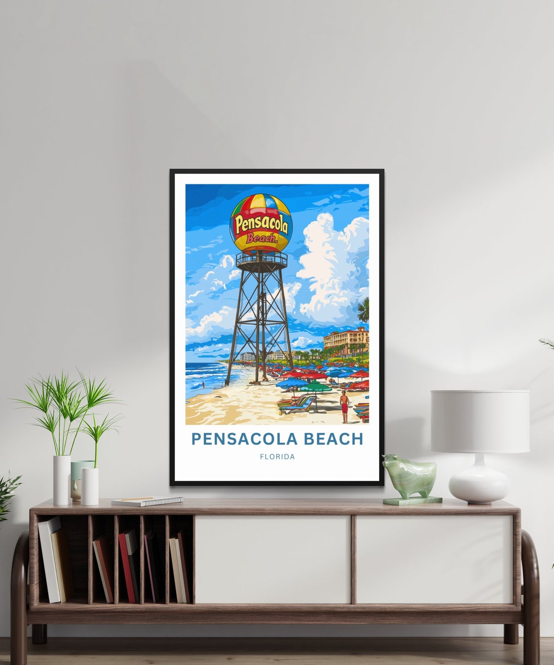 Pensacola Beach Florida Water Tower Beach Ball Landmark Poster - Image 4