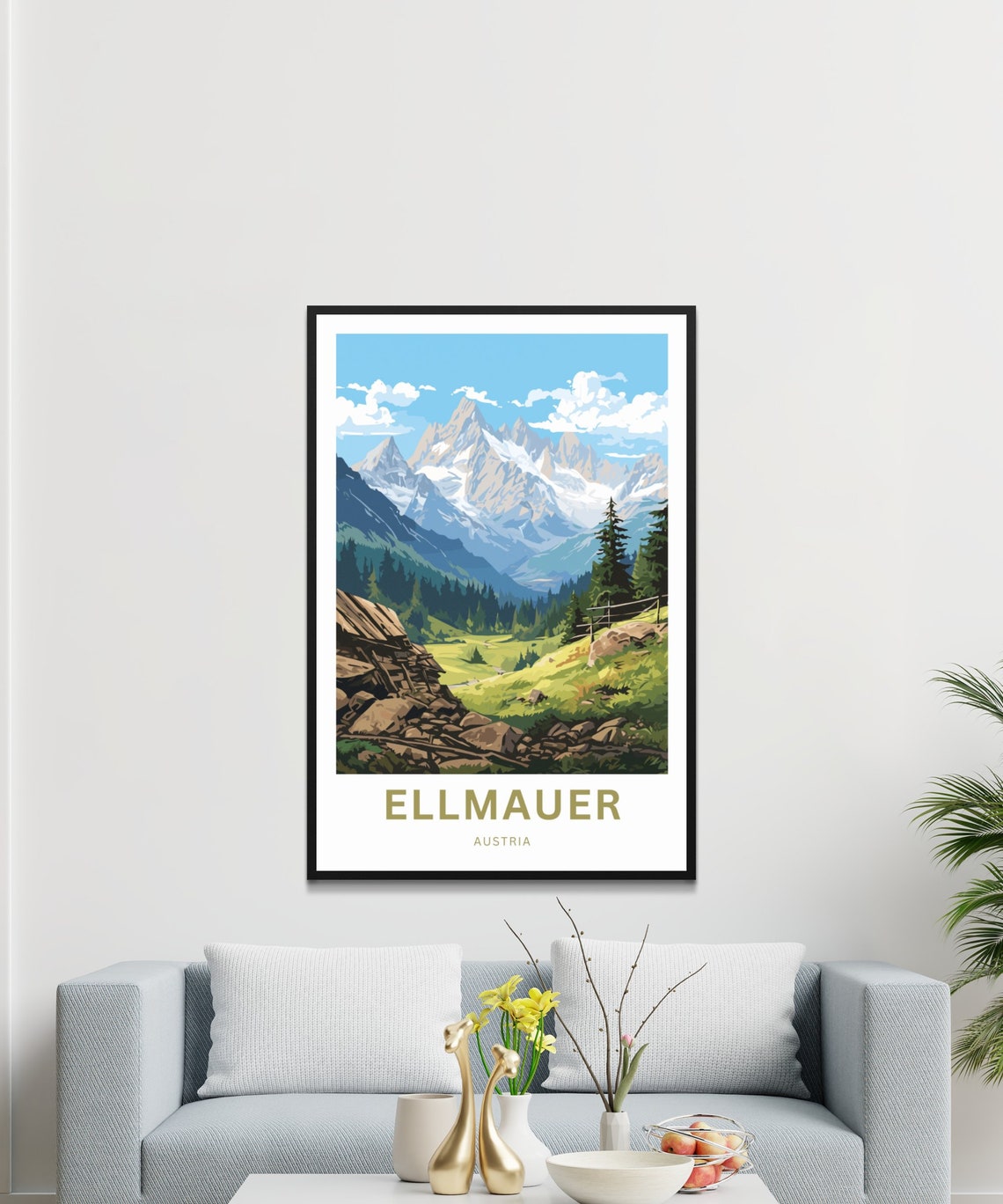 Personalized Ellmauer Austria Rocky Valley Mountain Trail Poster - Image 3