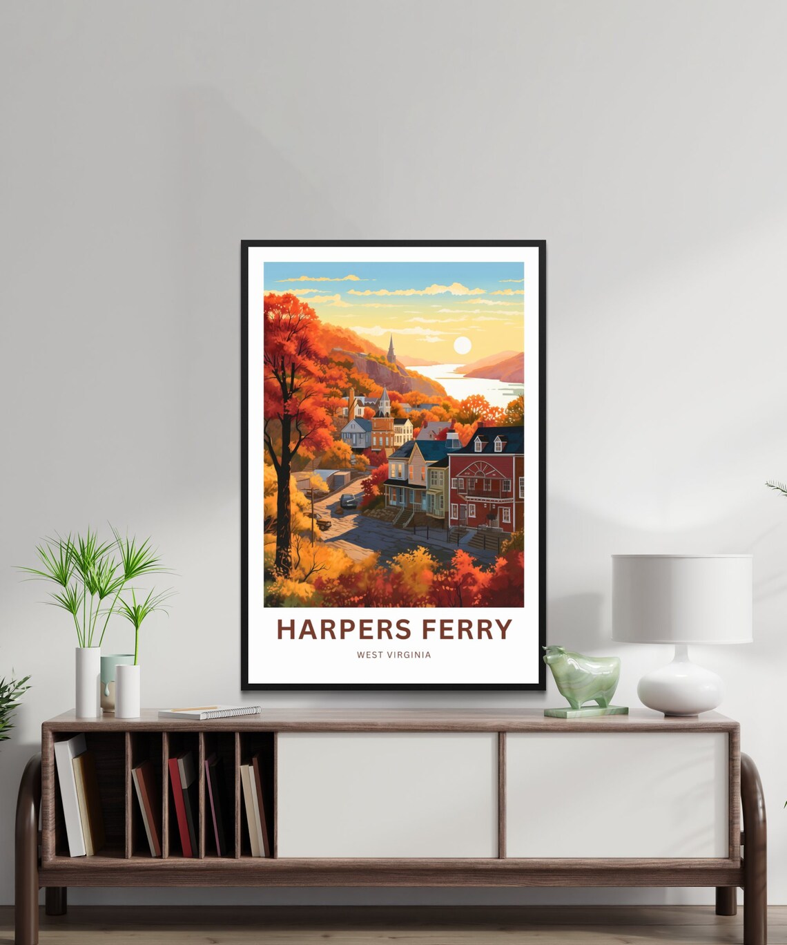 Harpers Ferry Travel Poster, West Virginia View - Image 2