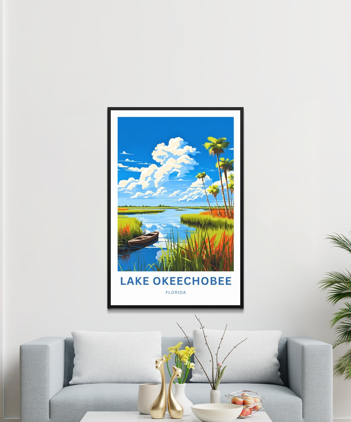 Lake Okeechobee Travel Poster, Florida Wall Art - Image 3