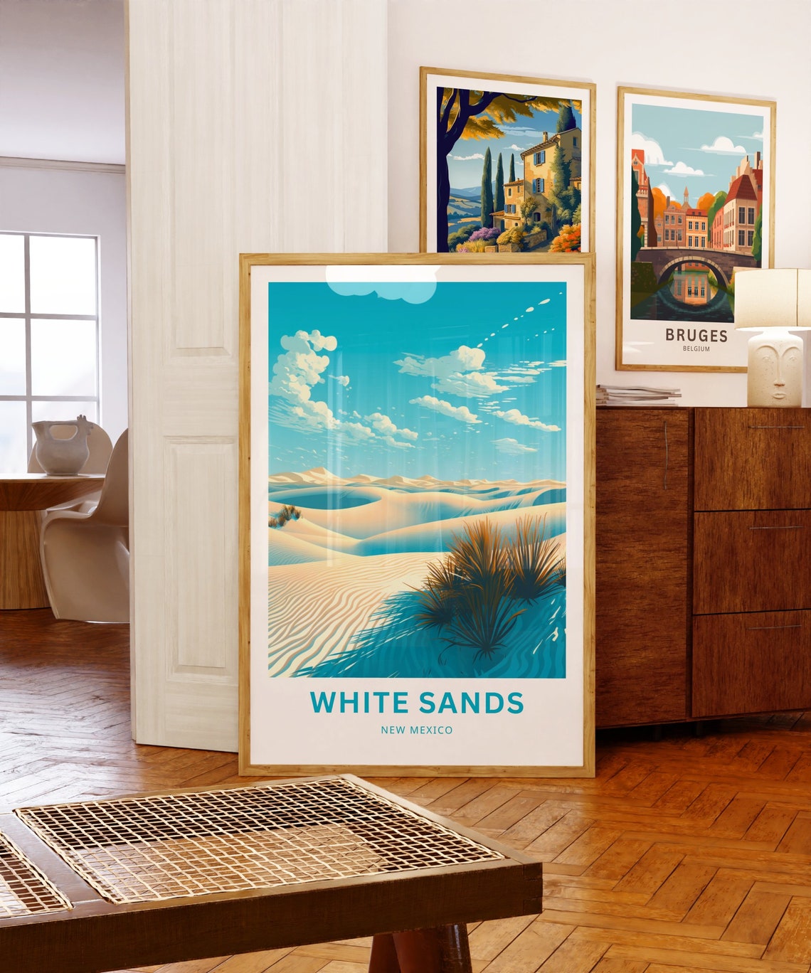 Personalized White Sands Travel Print White Sands Poster New Mexico Wall Art Framed Present Gift New Mexico Present - Image 5
