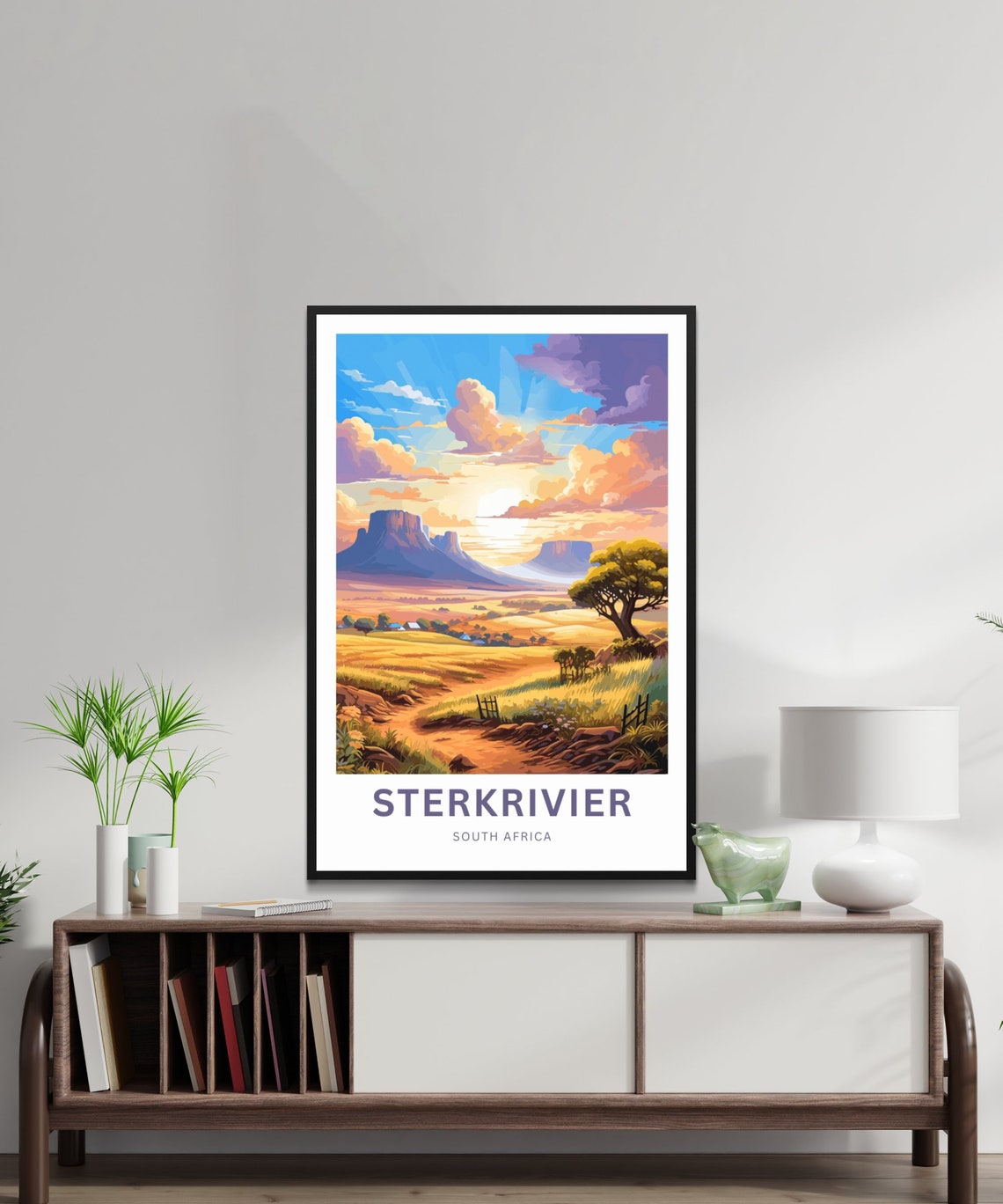 Sterkrivier South Africa Sunset Mesas Golden Plains Panorama Poster - Image 2