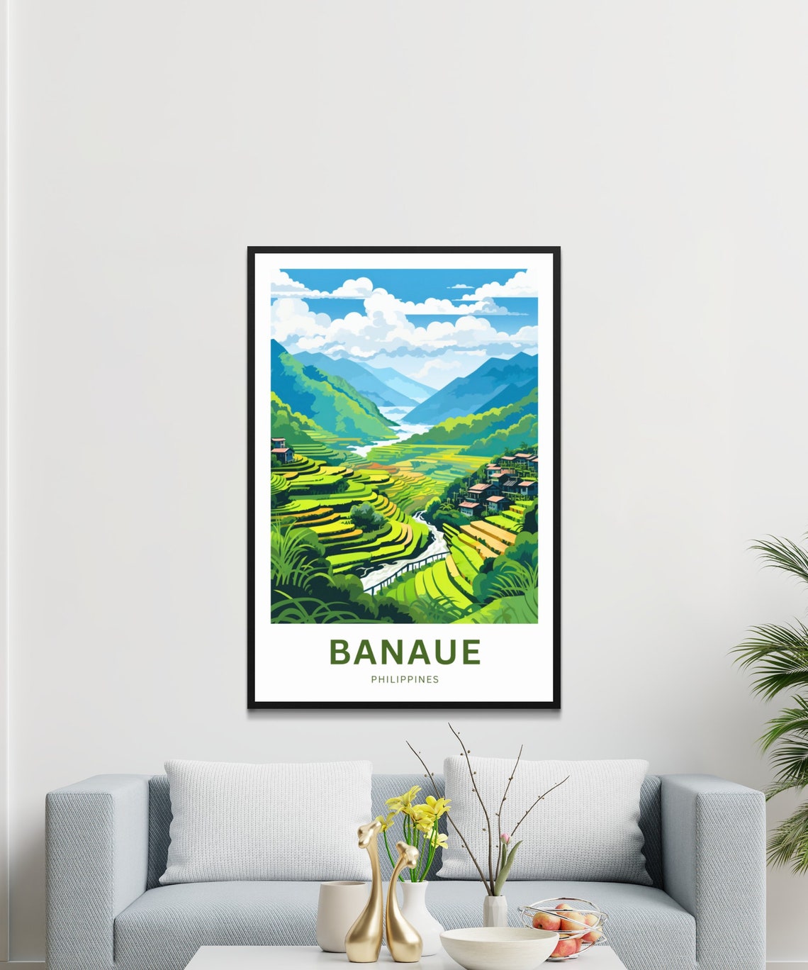 Banaue Rice Terraces Philippines Village Valley Personalized Poster - Image 3