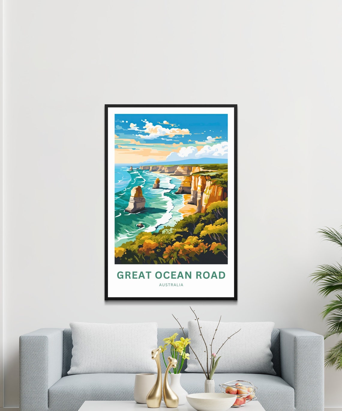 Great Ocean Road Australia Twelve Apostles Cliffs Travel Poster - Image 3