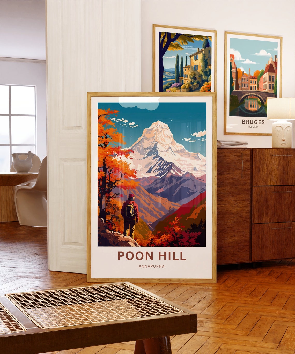 Poon Hill Annapurna Trekker Autumn Vista Customizable Poster - Image 5