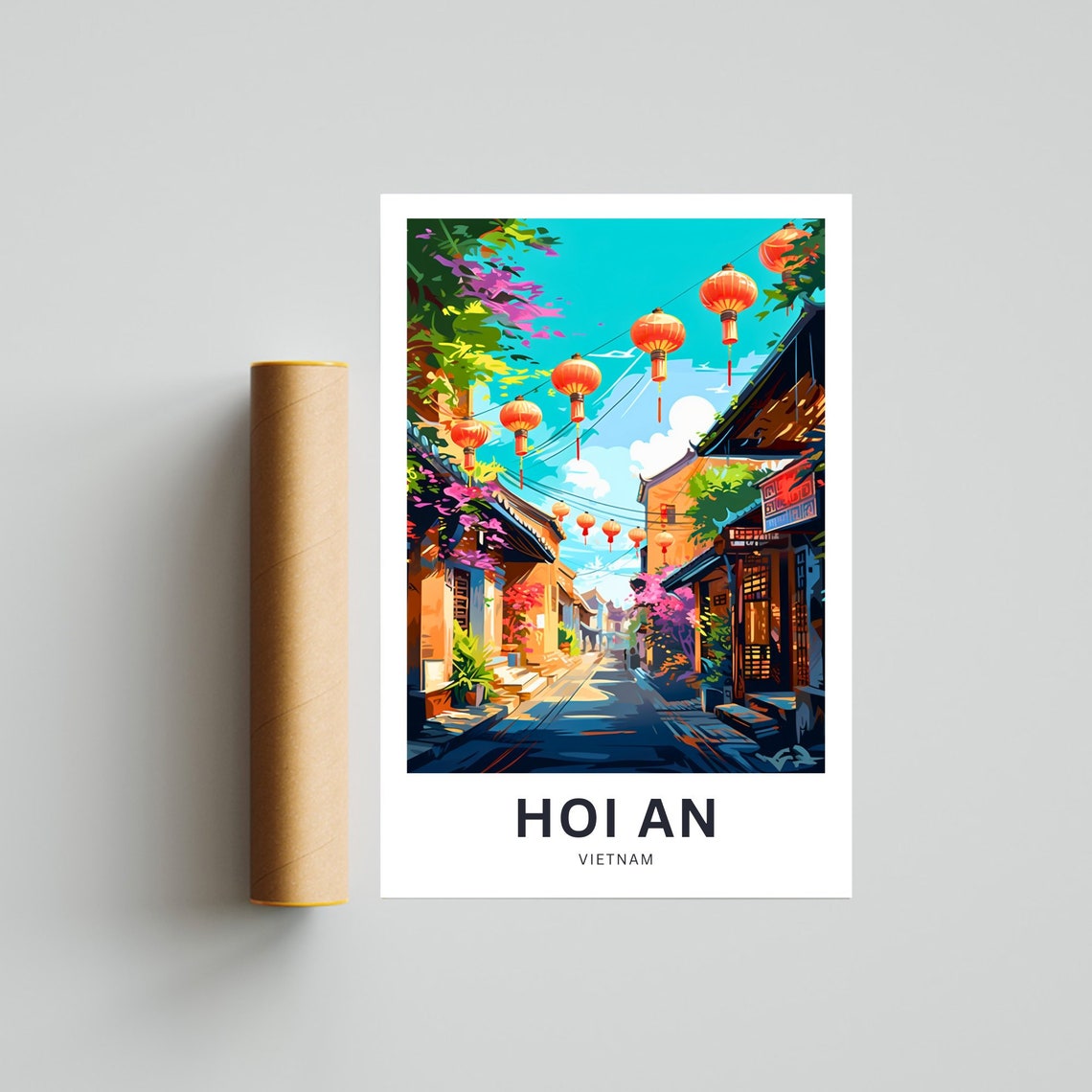 Kyoto Japan Autumn Temple Street Cherry Blossom Travel Poster - Image 4