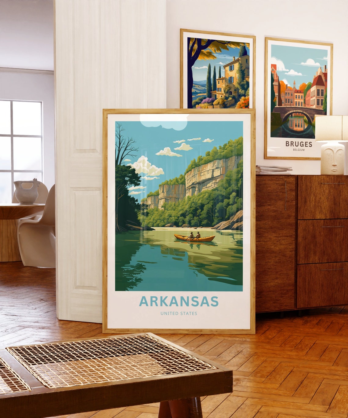 Arkansas River Bluffs Kayaking Adventure Nature Travel Poster - Image 5