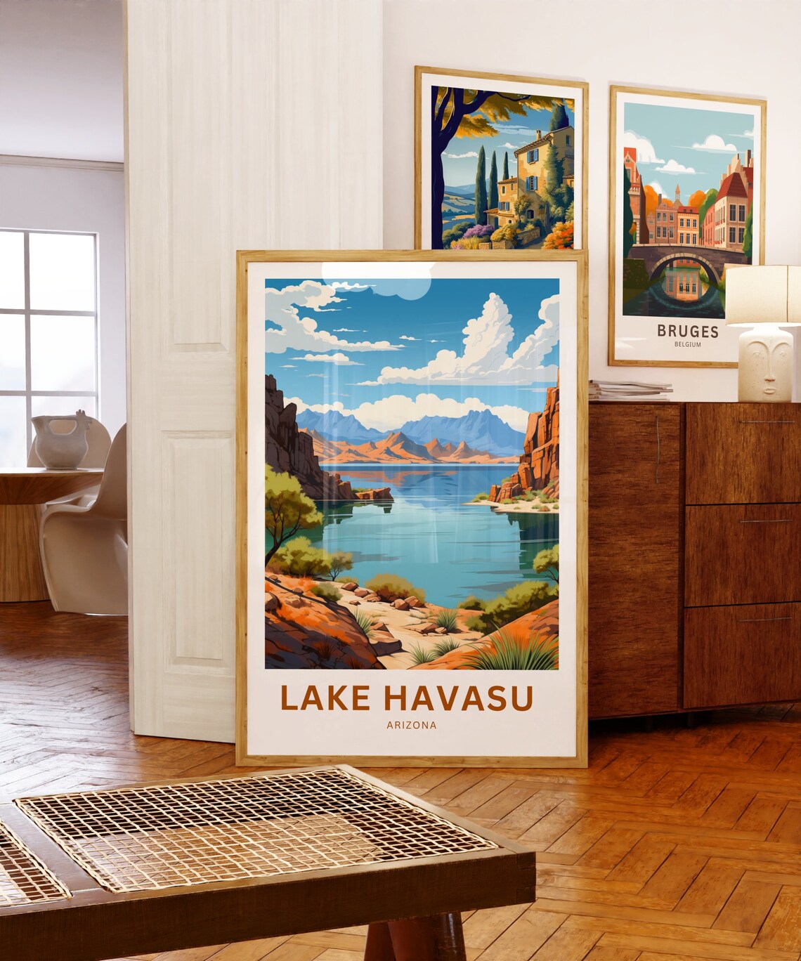 Lake Havasu Arizona Desert Canyon Gorge Vintage Travel Poster - Image 5
