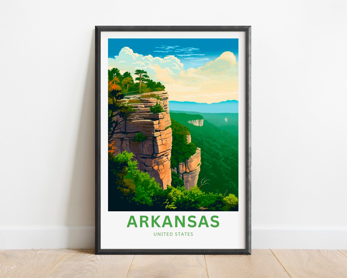 Arkansas United States Sandstone Bluff Green Valley Scenic Poster