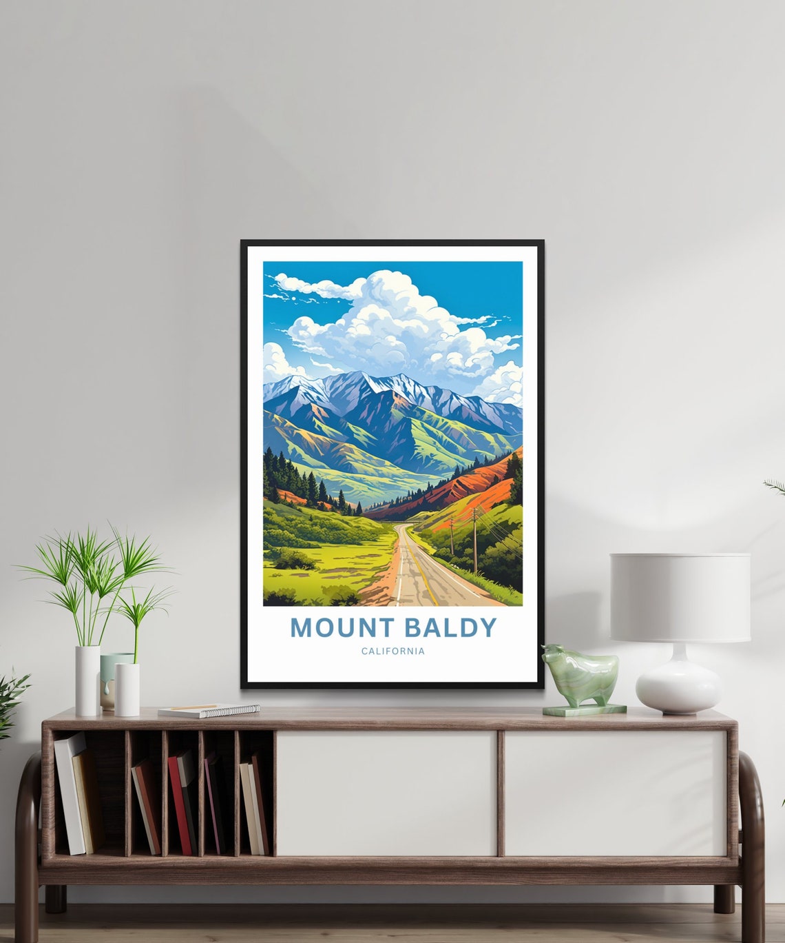 Mount Baldy California Alpine Valley Road Personalized Travel Poster - Image 2