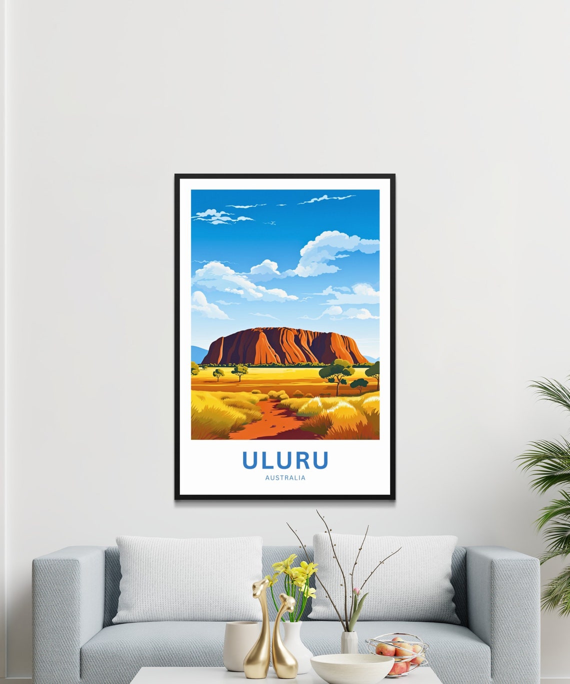 Uluru Australia Red Rock Desert Outback Landmark Travel Poster - Image 3
