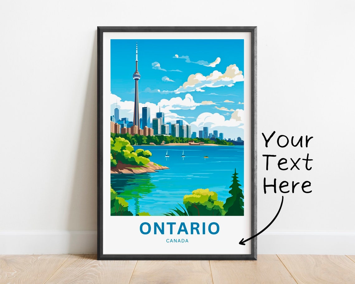 Personalized Ontario Canada Toronto Skyline CN Tower View Poster