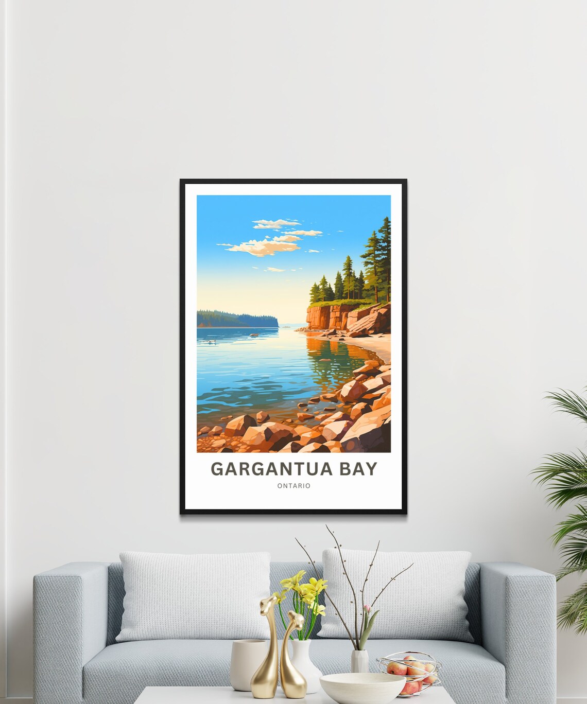 Personalized Gargantua Bay Ontario Custom Vintage Travel Poster Art - Image 3