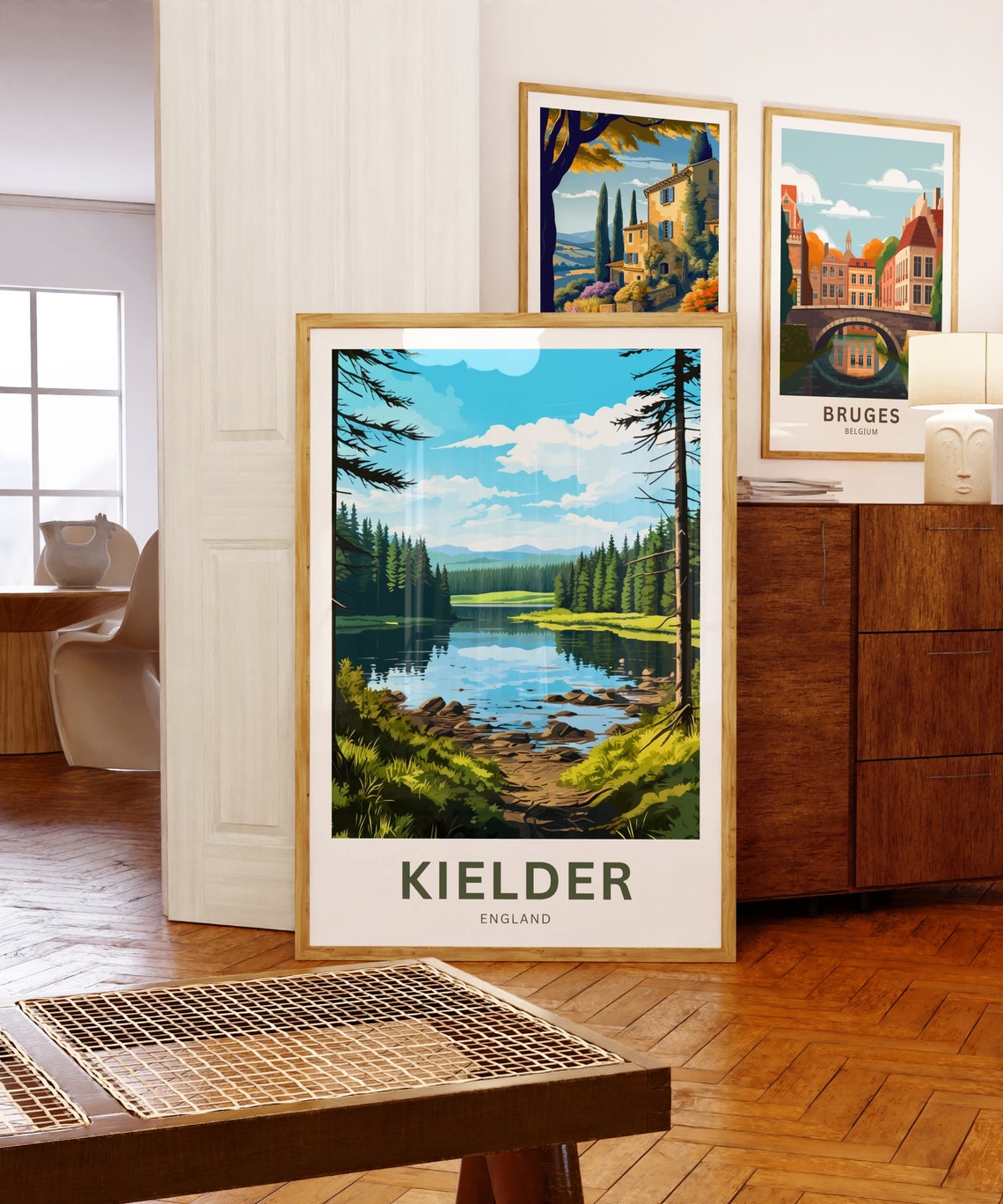 Kielder England Forest Trail Lake Hills Personalized Travel Poster - Image 5