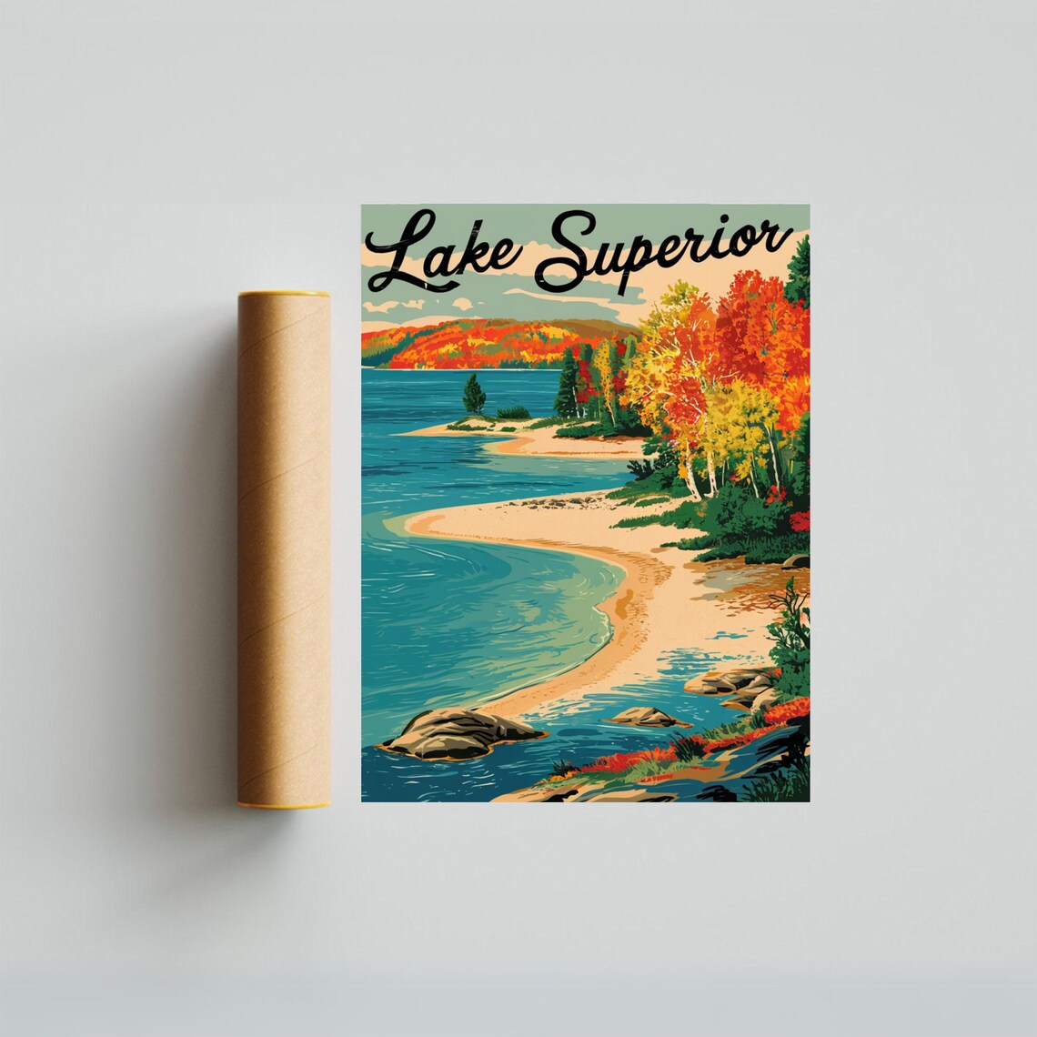 Lake Superior Vintage Travel Poster Art Print - Image 4