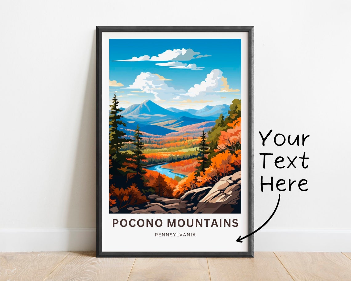 Pocono Mountains Pennsylvania Autumn Valley Personalized Poster