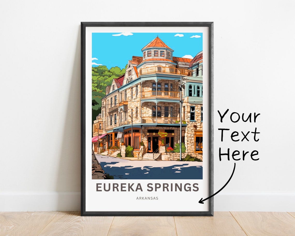 Eureka Springs Arkansas Custom Text Historic Building Poster
