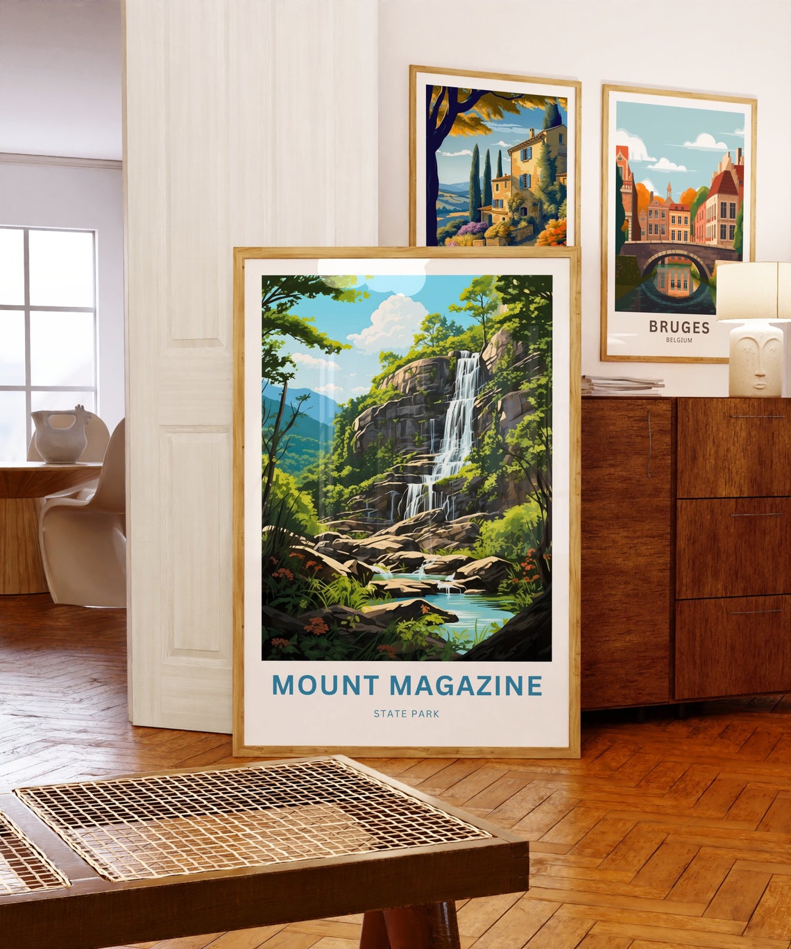 Mount Magazine State Park Tall Falls Wildflower Travel Poster - Image 5