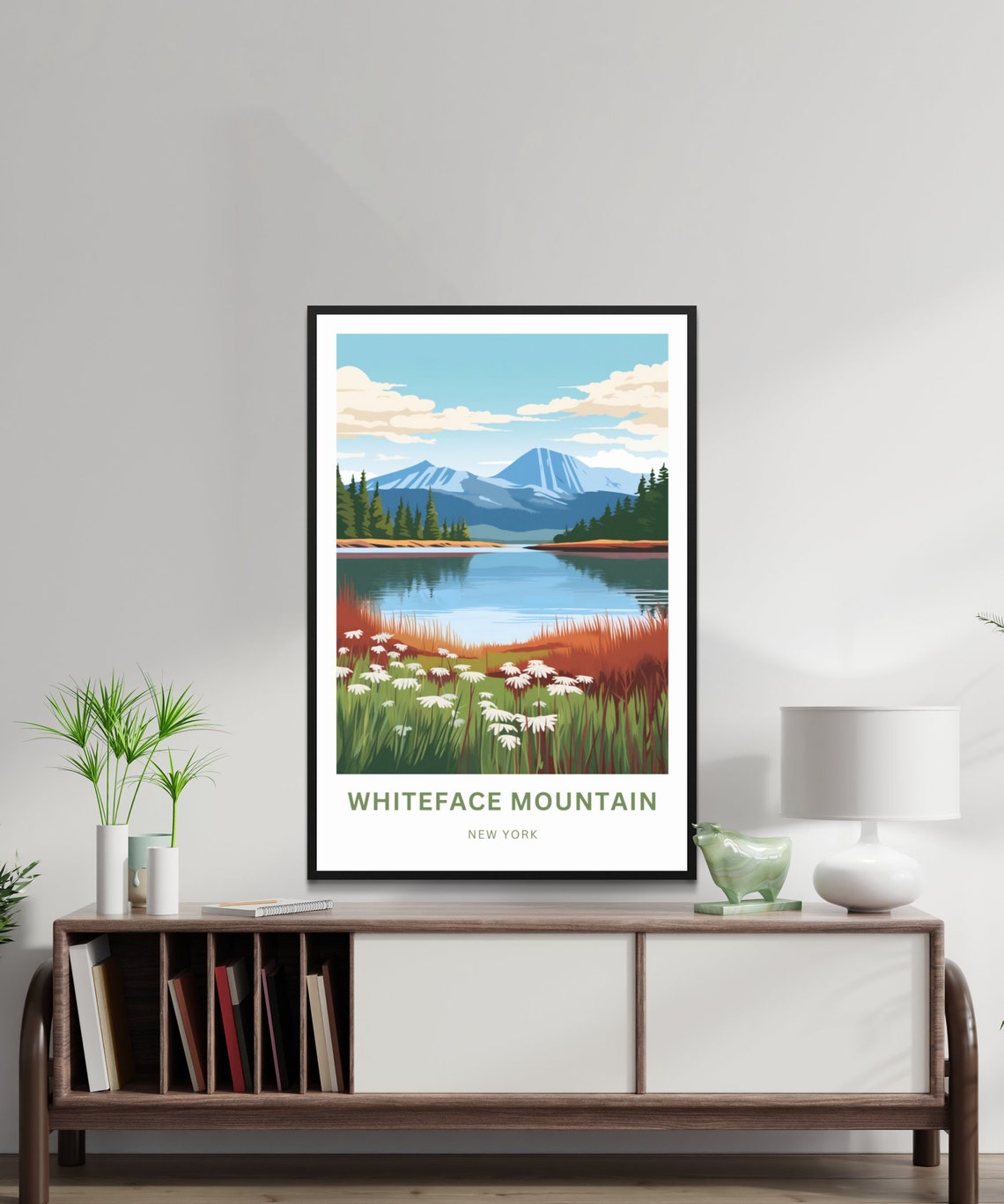 Whiteface Mountain New York Wildflower Lake Meadow Travel Poster - Image 2