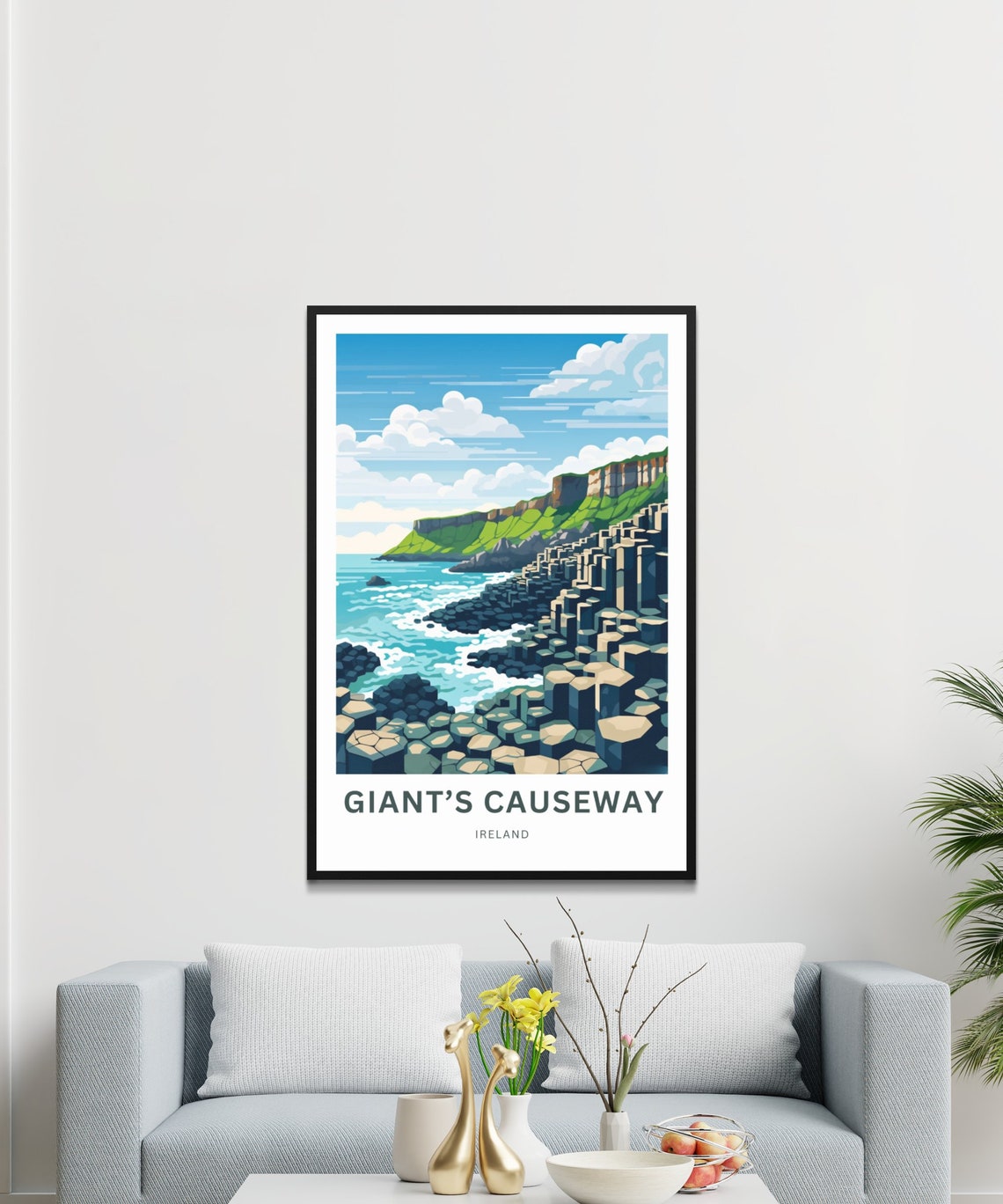 Giant's Causeway Ireland Hexagonal Basalt Columns Coast Poster - Image 3