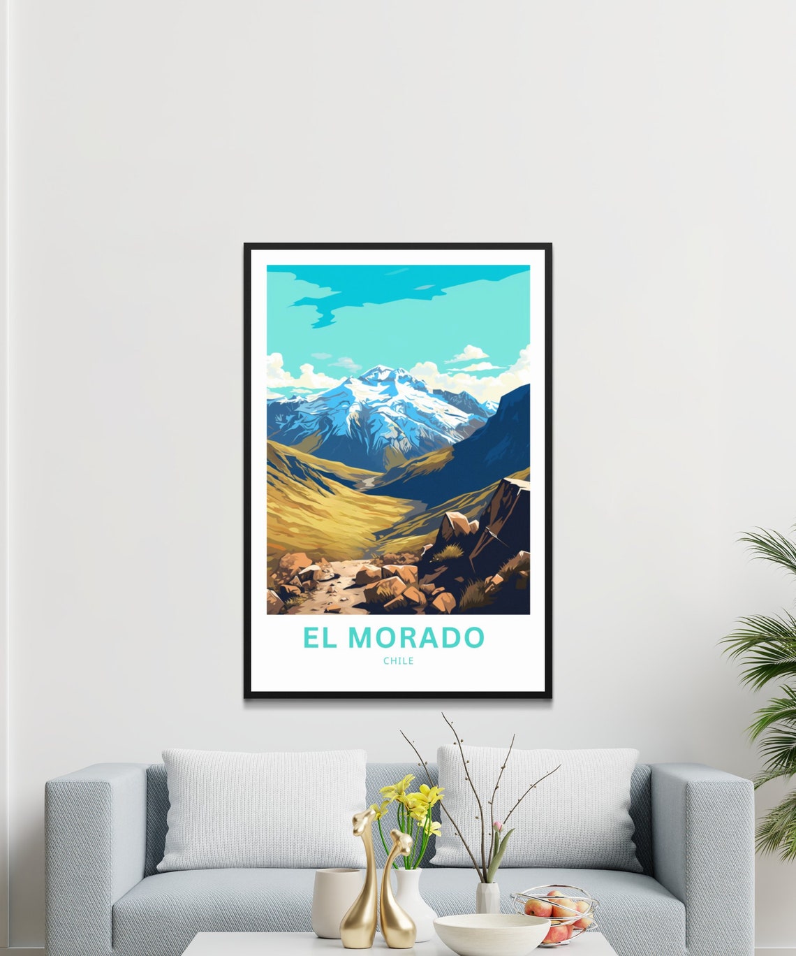 El Morado Travel Print El Morado Poster Chile Wall Art Framed Present Gift Chile Present - Image 3