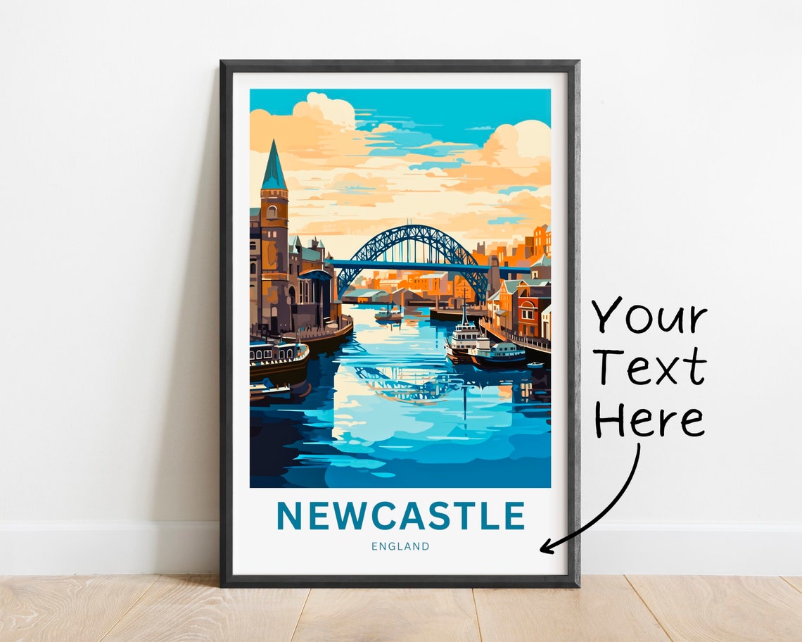 Newcastle Personalized England Golden Tyne Bridge Sunset Poster