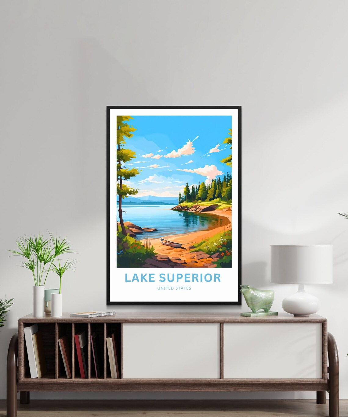Lake Superior Travel Poster, United States View - Image 2