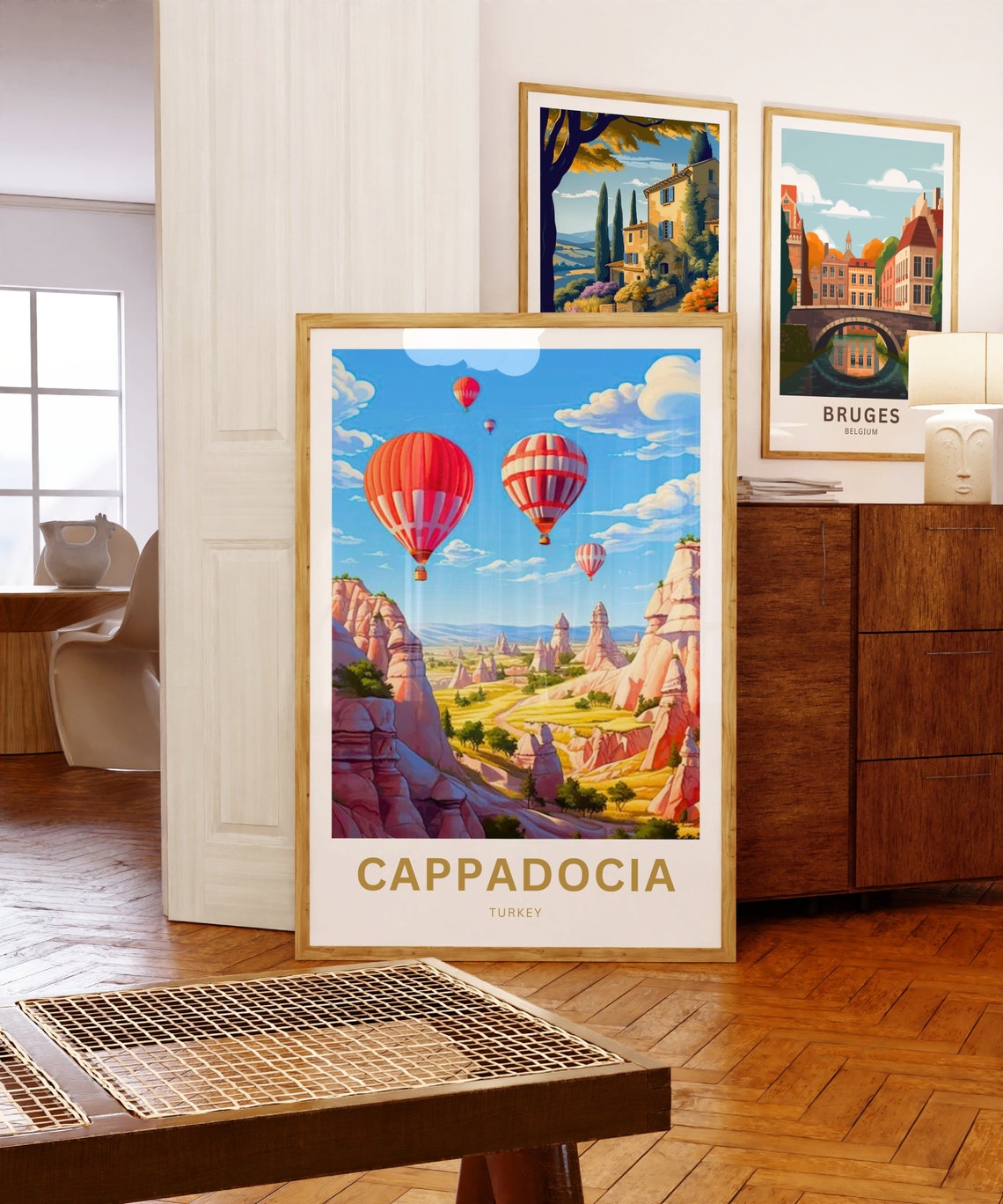 Personalized Cappadocia Turkey Poster with Hot Air Balloons Art - Image 5