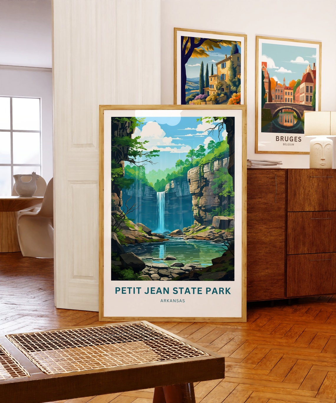 Personalized Petit Jean State Park Arkansas Waterfall Canyon Poster - Image 5