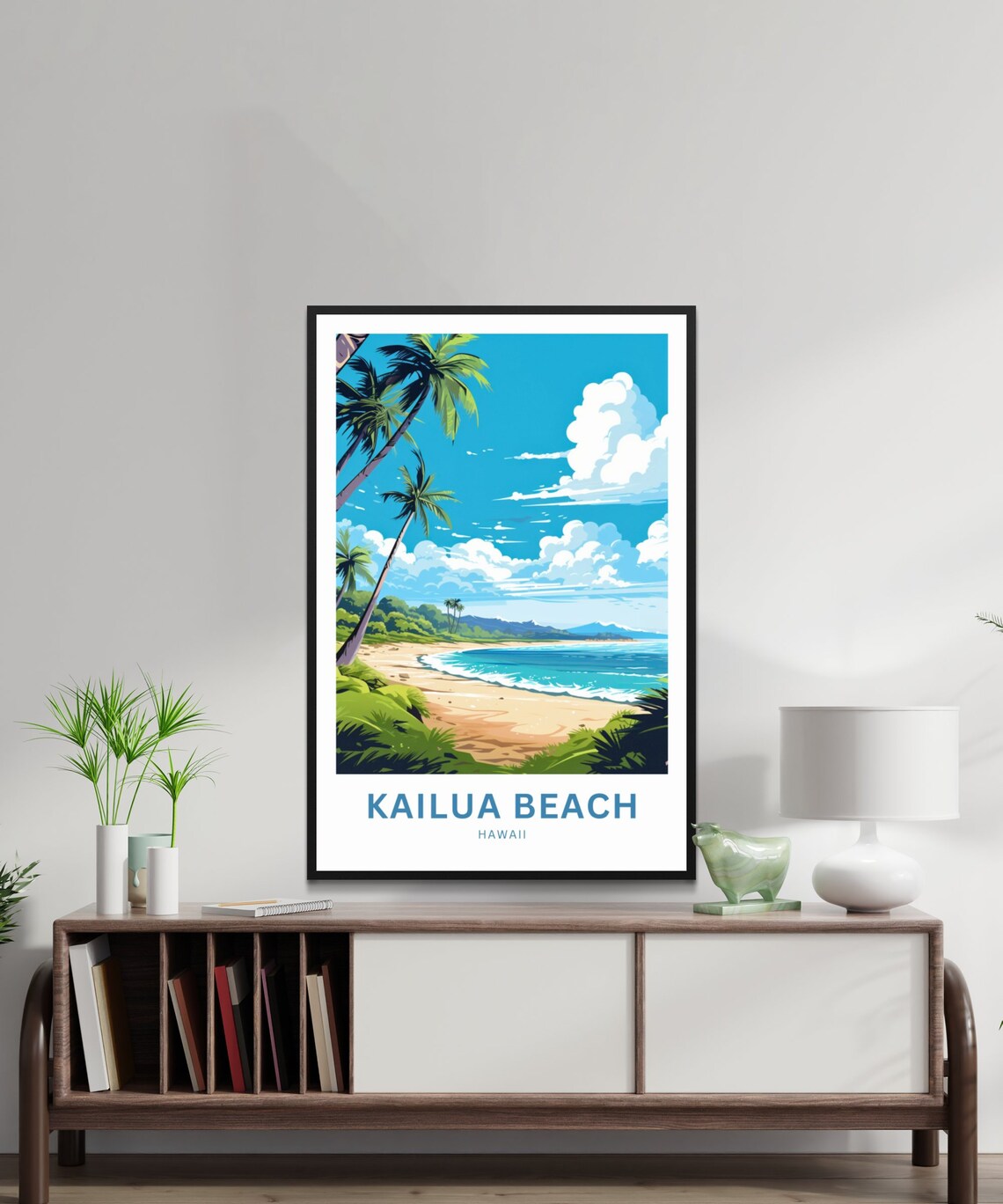 Kailua Beach Travel Poster, Hawaii Coastal Art - Image 3