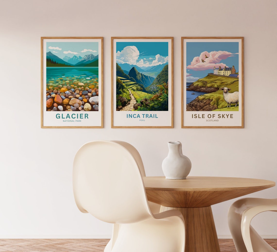 Inca Trail Peru Customizable Terraces Peak Travel Poster Artwork - Image 3