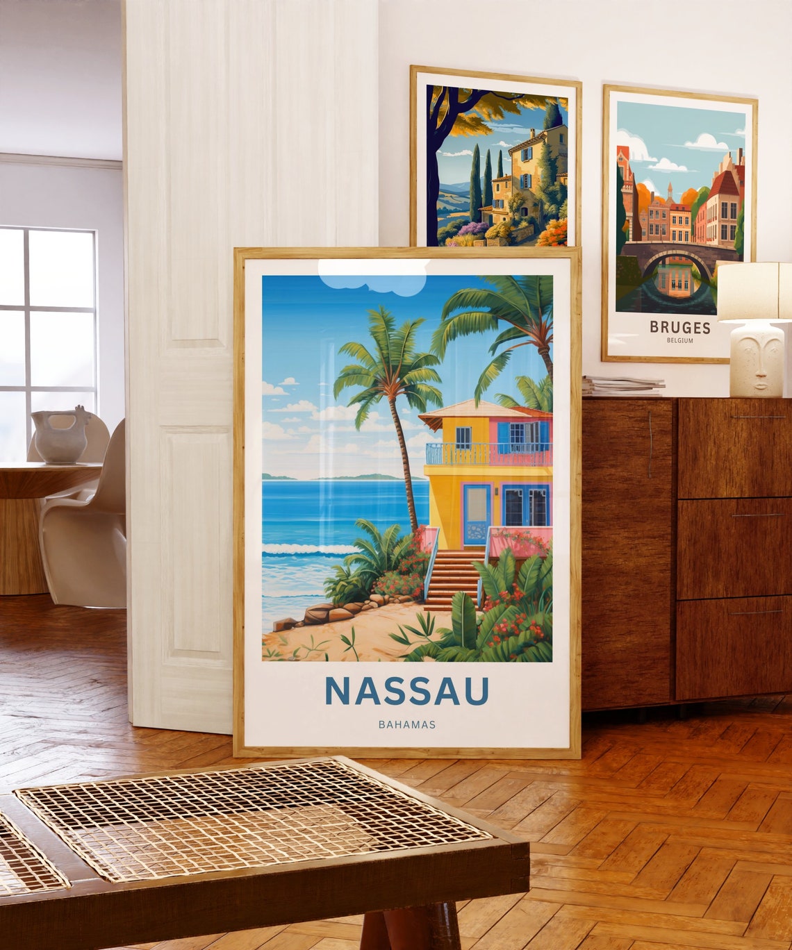Personalized Nassau Travel Print Nassau Poster Bahamas Wall Art Framed Present Gift Bahamas Present - Image 5