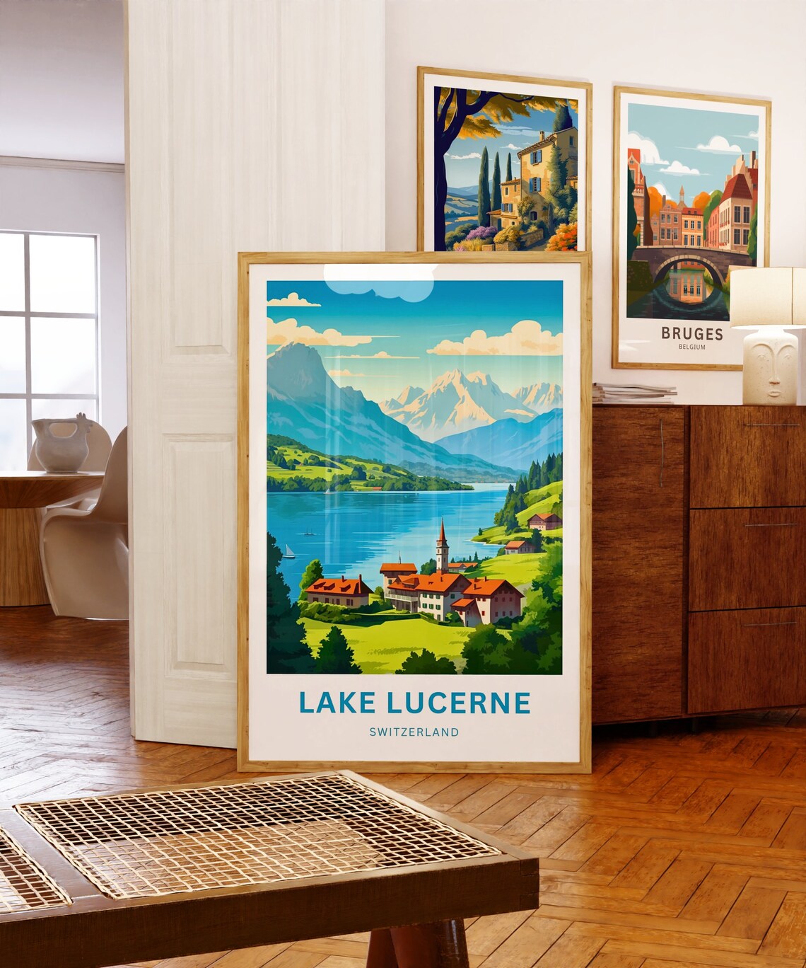 Lake Lucerne Travel Poster, Switzerland Wall Art - Image 5