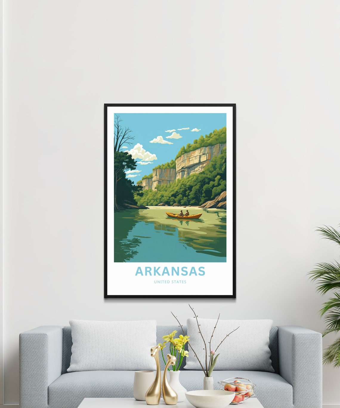 Arkansas River Bluffs Kayaking Adventure Nature Travel Poster - Image 3