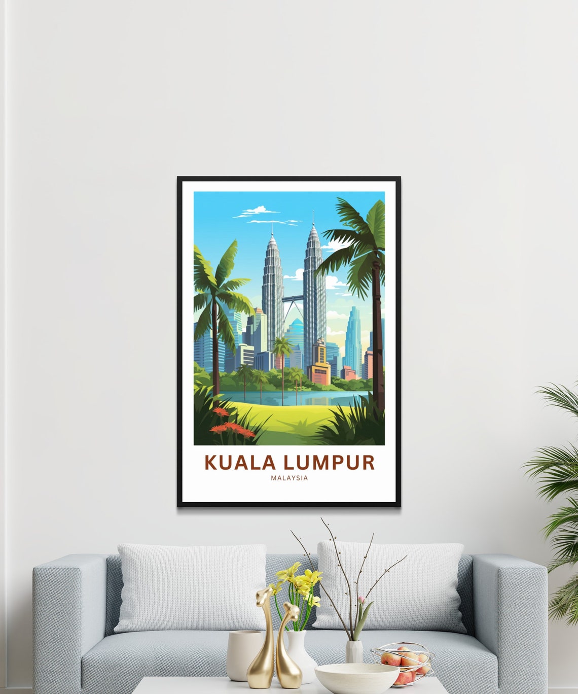 Personalized Kuala Lumpur Daytime Petronas Towers Bright Poster - Image 3