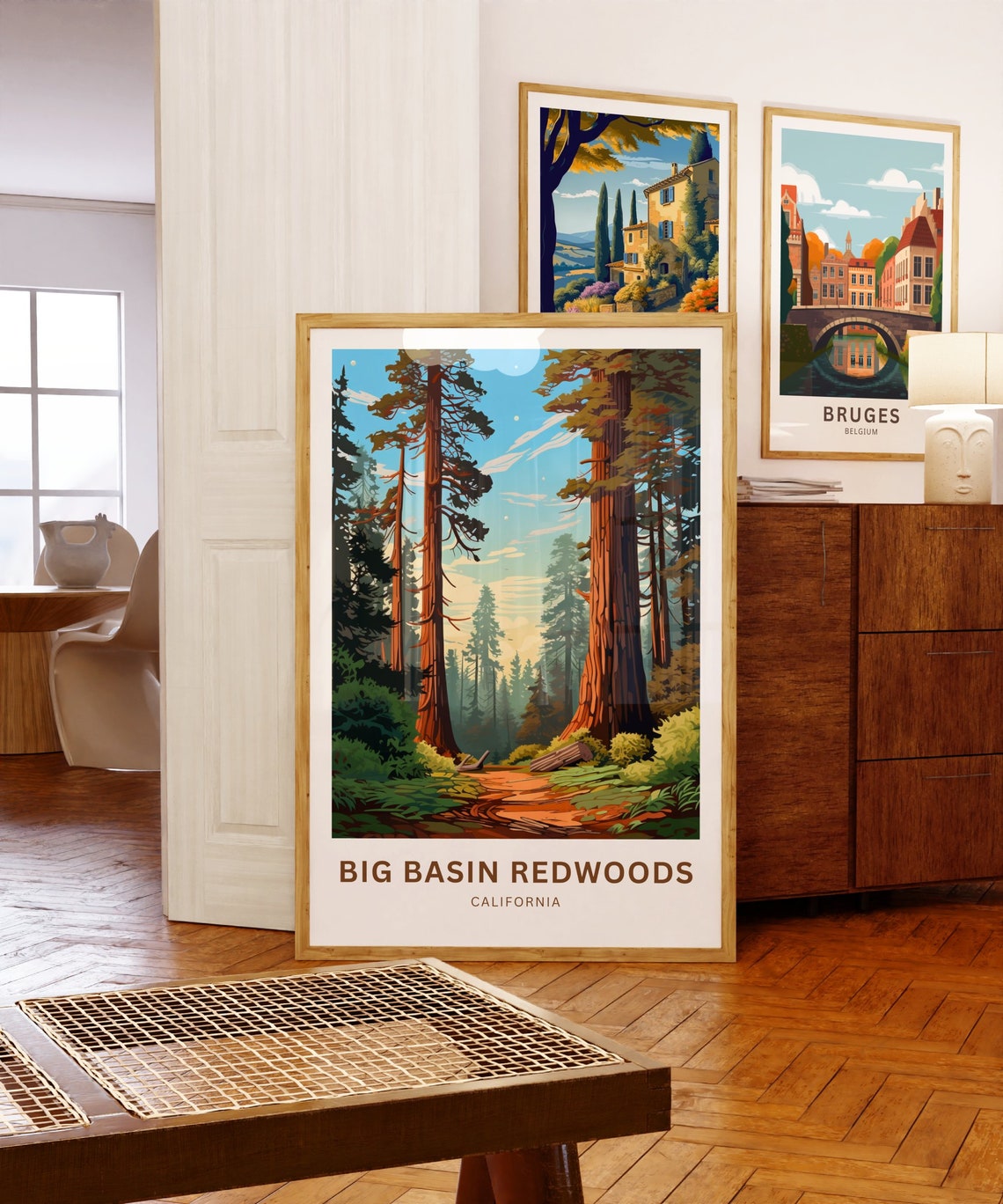 Personalized Big Basin Redwoods California Giant Grove Travel Poster - Image 5