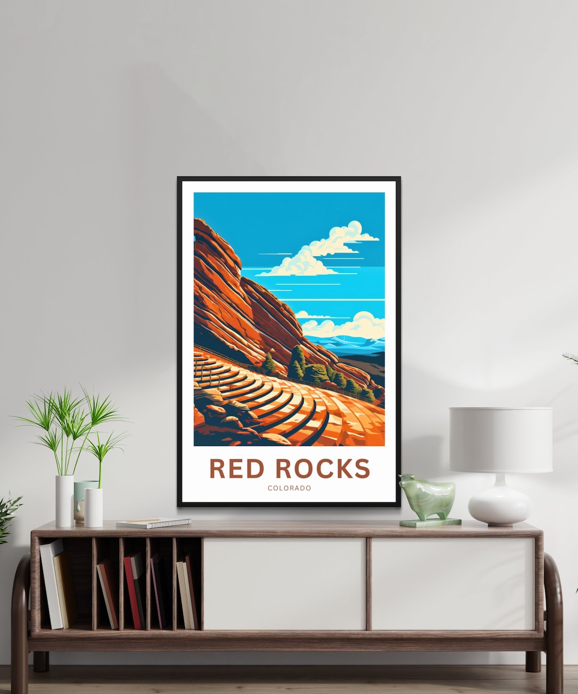 Red Rocks Colorado Sandstone Amphitheatre Concert Travel Poster - Image 2